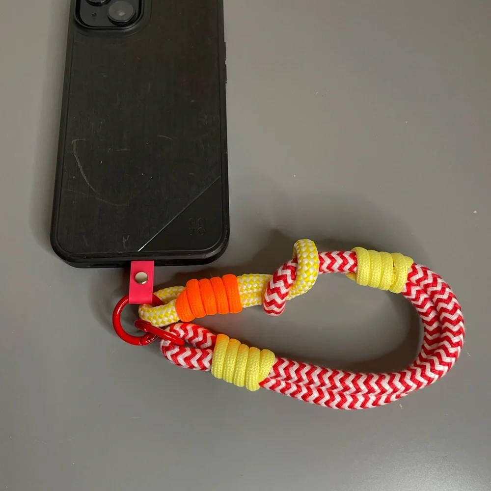 Yellow & Red Phone Wrist Lanyard